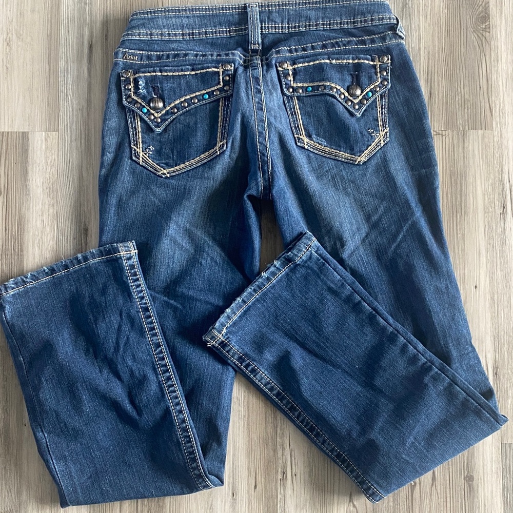 Women's Blue Embellished Jeans